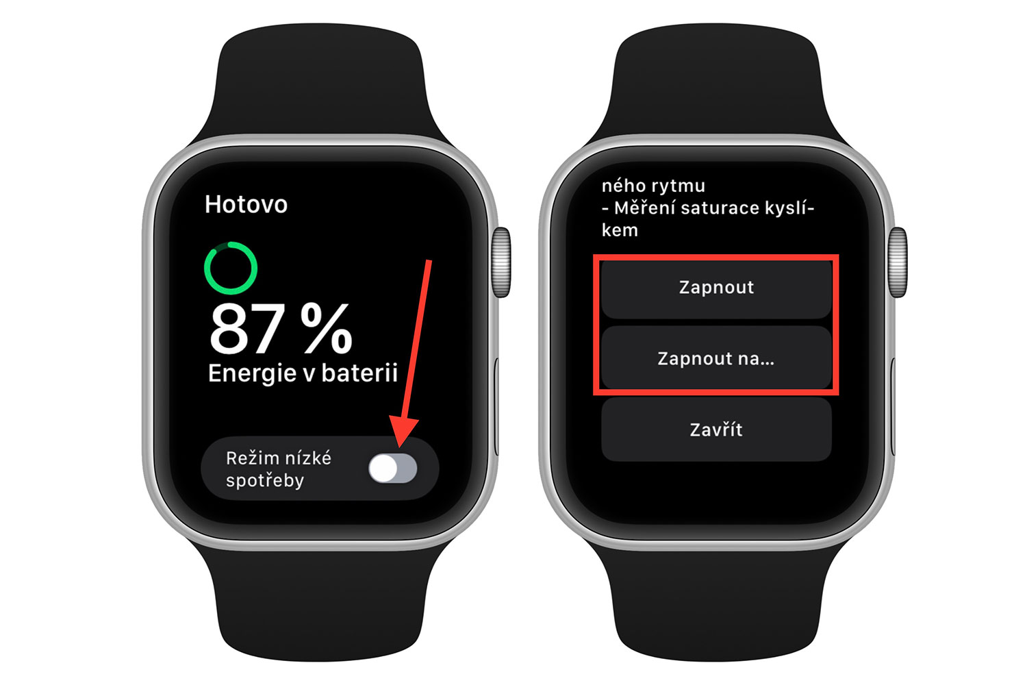 Apple Watch režim nízké spotřeby