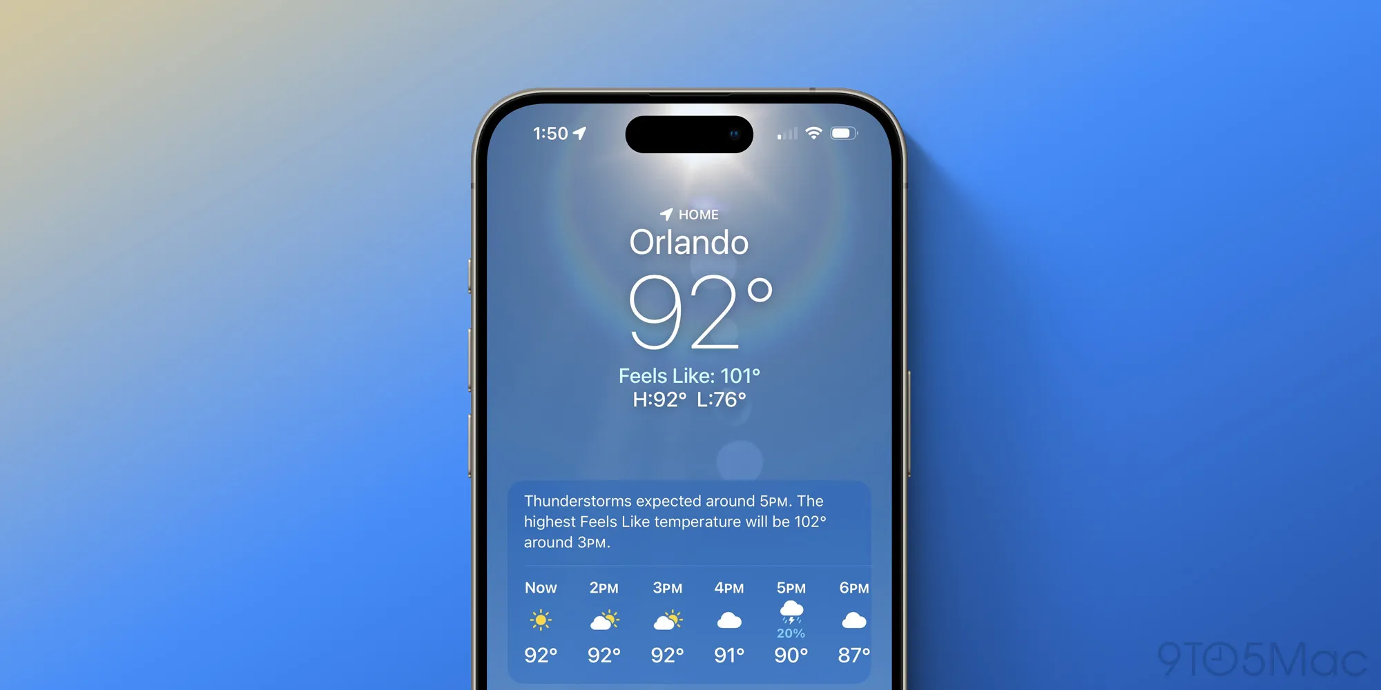 Počasí iOS 18