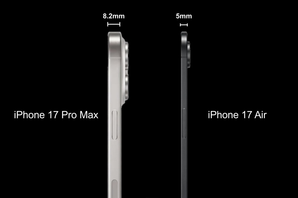 iPhone 17 Air vs. iPhone 17 Pro Max